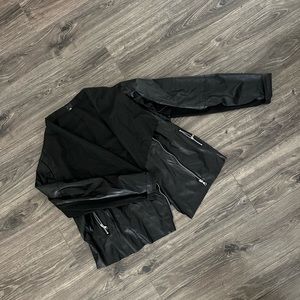 SHEIN Black Pleather Jacket